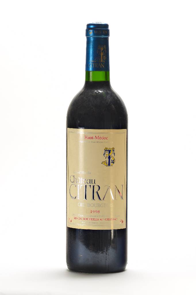 3 Flaschen 1998 Chateau Citran, Haut-Medoc, Cru Bourgeois, je ca. 75 cl, je ca. top shoulder, je ca. 13 % Vol., unverkostet , Etiketten l. gebräunt ...