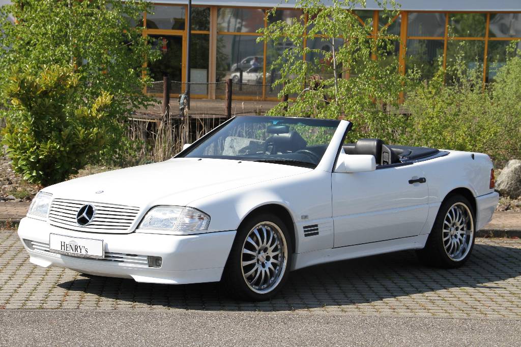 Detail a: Mercedes-Benz SL 280 R 129, EZ 07.1994, 2. Hand, Laufleistung ca. 50.000 km abgelesen, 142 kW/ 193 PS, 6-Zylinder, 5-Gang Schaltgetriebe, weiß, ...