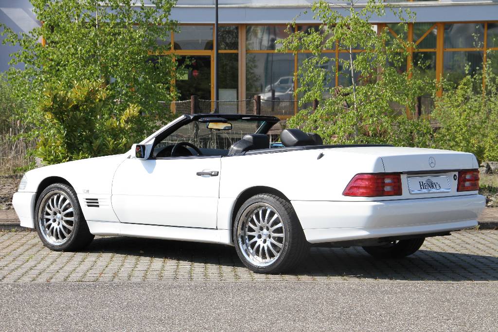 Detail c: Mercedes-Benz SL 280 R 129, EZ 07.1994, 2. Hand, Laufleistung ca. 50.000 km abgelesen, 142 kW/ 193 PS, 6-Zylinder, 5-Gang Schaltgetriebe, weiß, ...