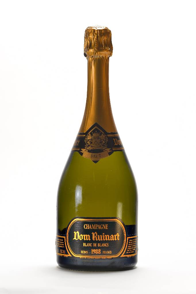 3 Flaschen 1988 Dom Ruinart, Champagne, Brut, Blanc de Blancs, je ca. 75 cl, ca. 12,5 % Vol., unverkostet, Abstand zwischen Flaschenboden und Wein: ...