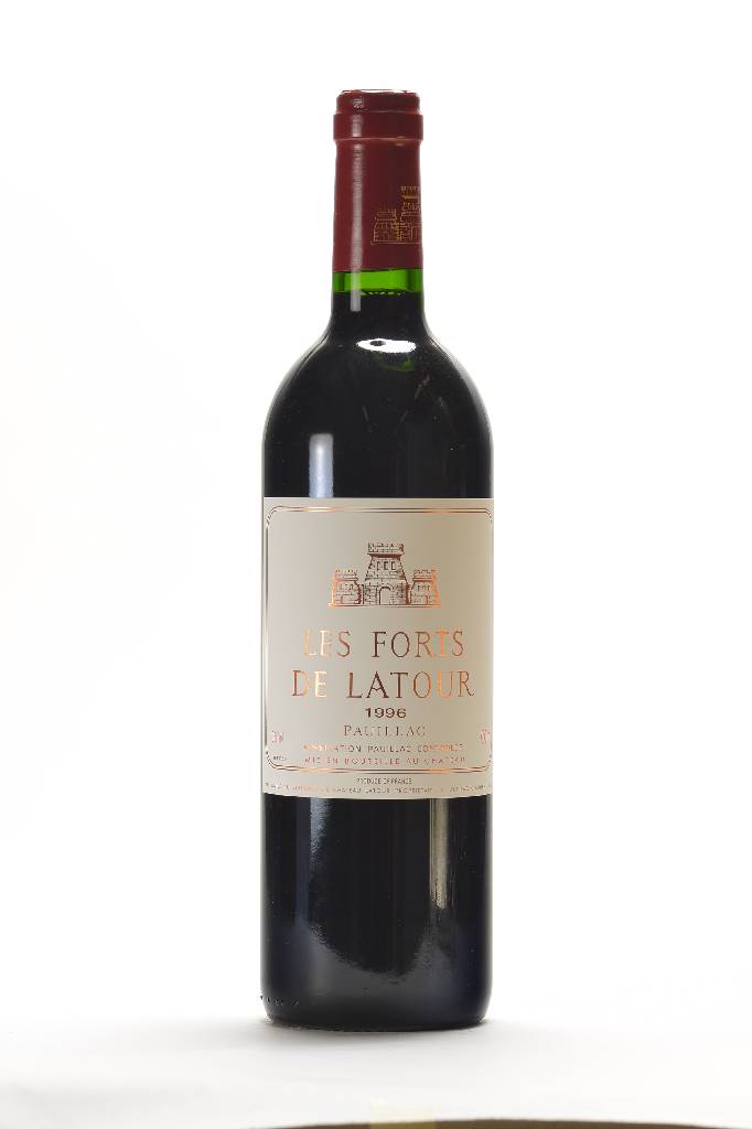 2 Flaschen 1996 Les Forts des Latour, Pauillac, Zweitwein von Chateau Latour, je ca.75 cl, ca. 13% Vol., unverkostet, sehr guter Erhaltungszustand, ...