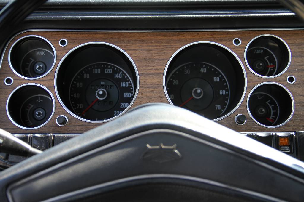 Detail g: Ford Granada GXL, EZ 12.1973, Laufleistung ca. 86.840 km, H-Zulassung, 92 kW/ 125 PS, 6- Zylinder, Automatikgetriebe, grün, schwarz, Getriebe ...