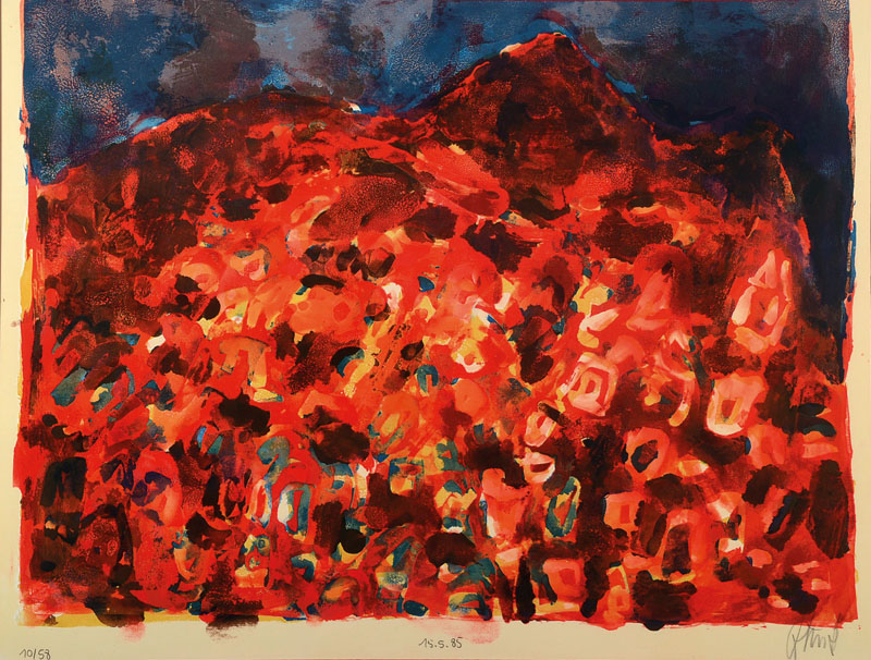 Christian Kruck, 1925 Hamburg - 1985 Frankfurt am Main, bekannter Deutscher Maler und Lithograph des Expressionismus, Bekanntschaft mit Erich Heckel ...