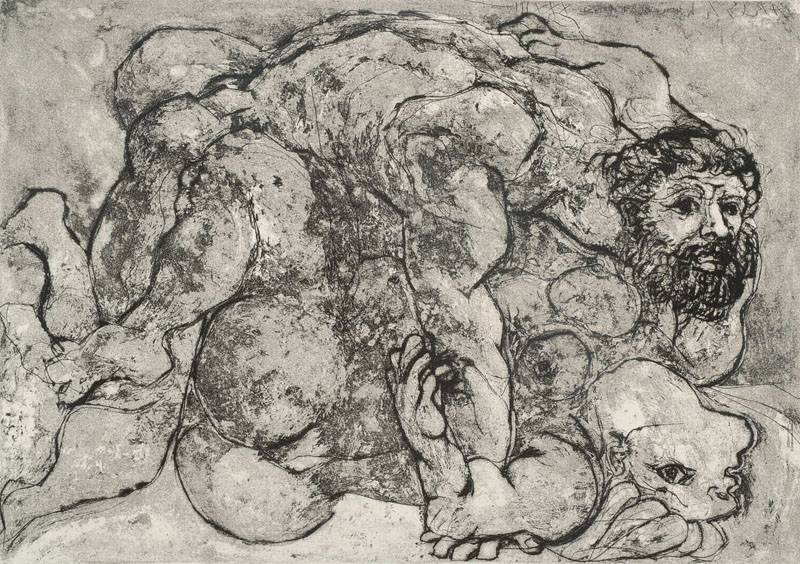 Pablo Picasso, 1881-1973, Lithographie nach der Auflage Suite Vollard, Vergewaltigung VII, drucksigniert, 300 Exemplare auf Velin, Narcisse, ...