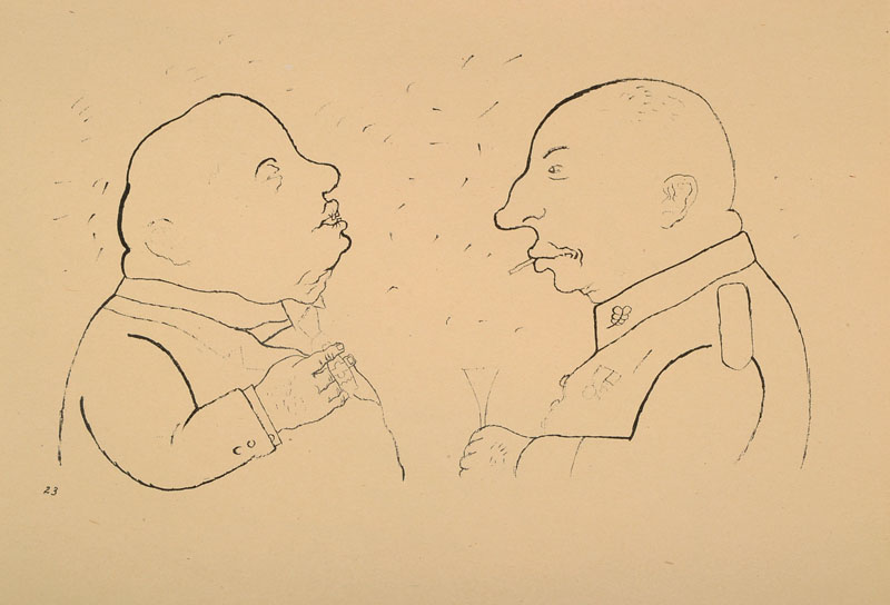 Georges Grosz, 1893-1959, Konvolut aus vier Lithographien aus: Ecce Homo, Aenne, Studie, Eheszene, Die Verantwortlichen, Malik-Verlag, Berlin 1923, ...