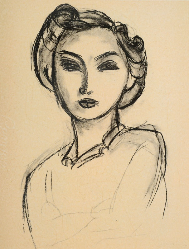 Henri Matisse, 1869-1954, Konvolut aus vier Lithographien, Portraits, Mourlot Paris 1954, Blattgr. ca. 31,5x24 cm, PP, Gesamt ca. 50x40 cm