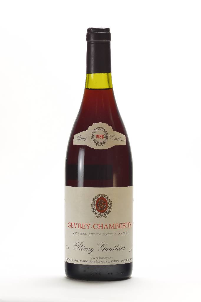 2 Flaschen 1986 Gevrey-Chambertin Remy Gauthier, Cote D'Or, je ca. 75 cl, ca. 13 % Vol., unverkostet, Abstand zwischen Kapsel undWein: ca. ...