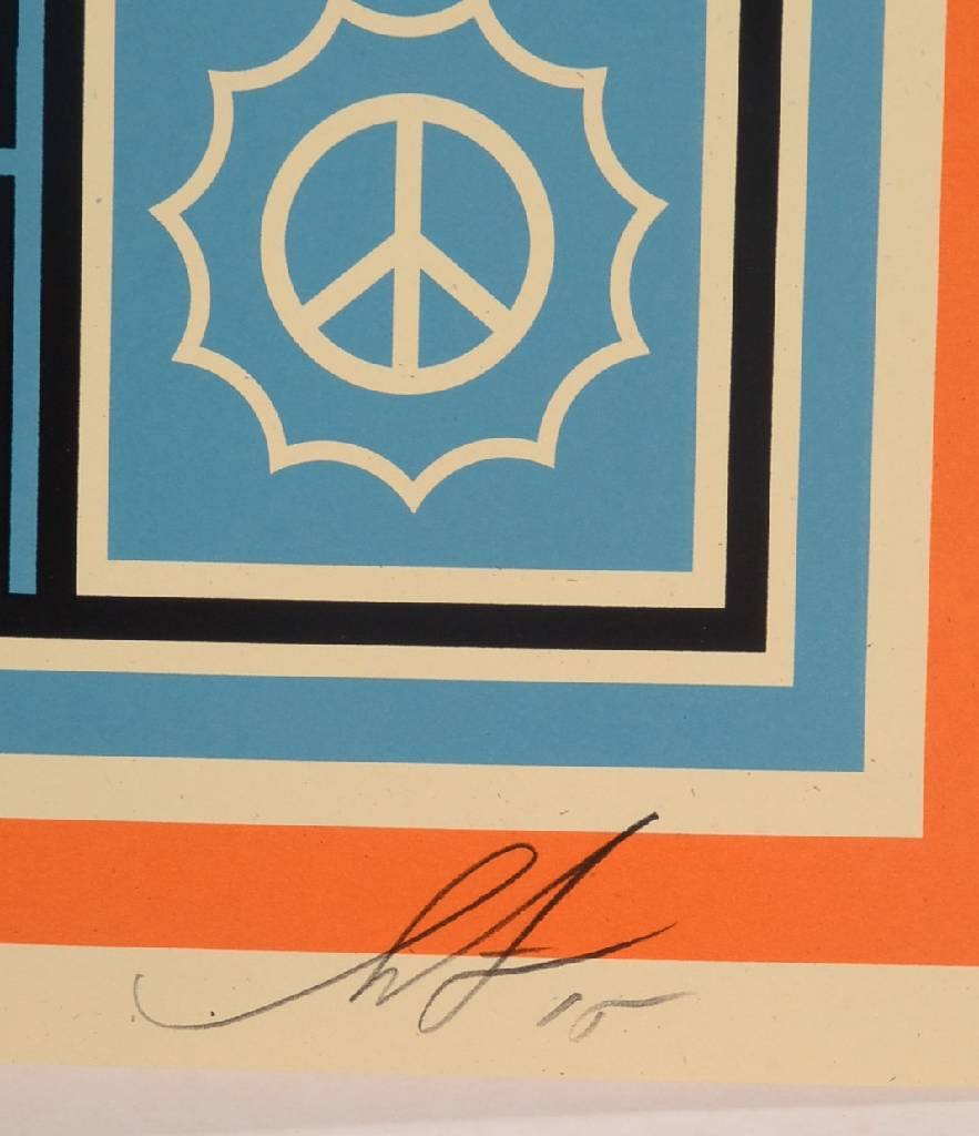 Detail a: Shepard Fairey, geb. 1970, bedeutender Amerikanischer Künstler, hier: Fruits of our labor, signiert und nummeriert 170/450, Blattgr. ca. 61x45,5 cm