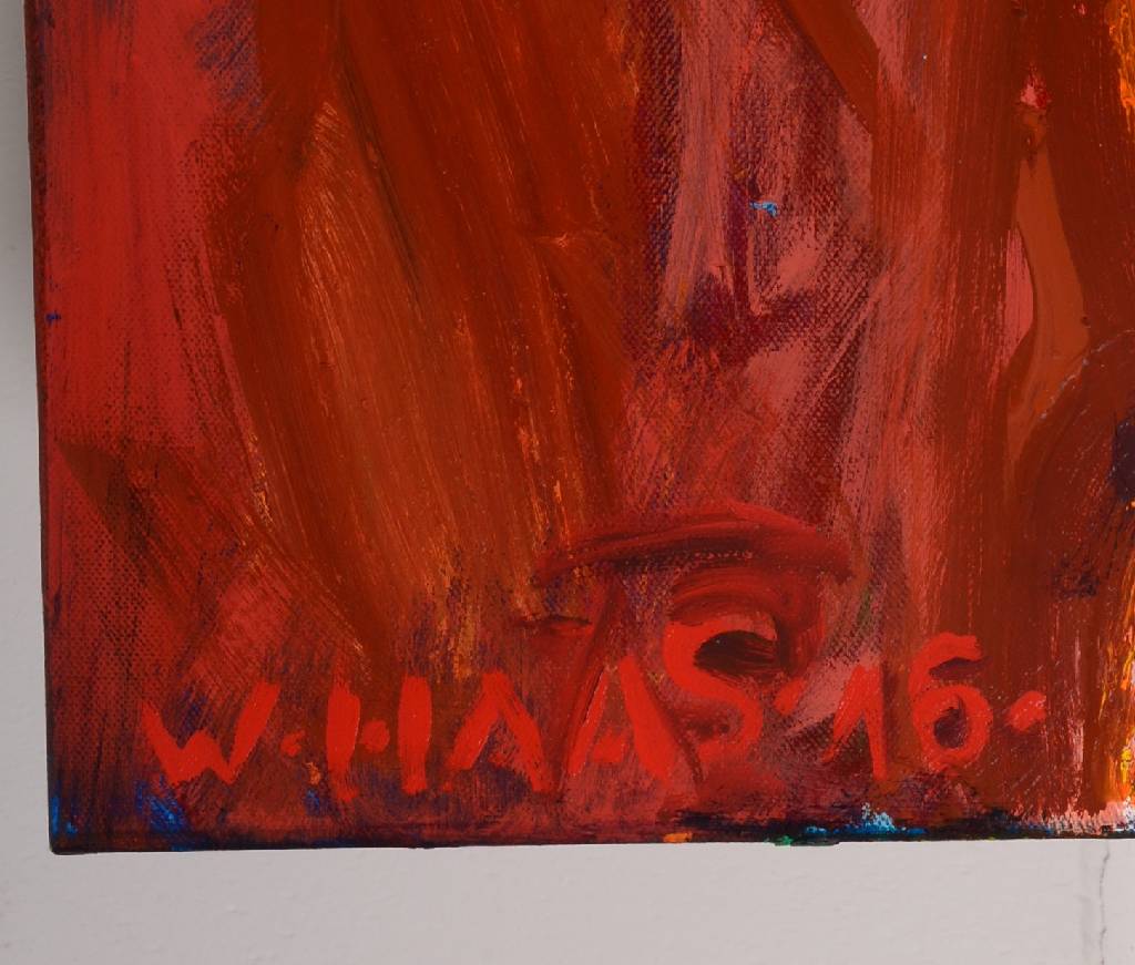 Detail a: Willibrord Haas, geb. 1936, Öl auf Leinwand, Männlicher Akt, links unten signiert und datiert 16, ca. 100x80 cm