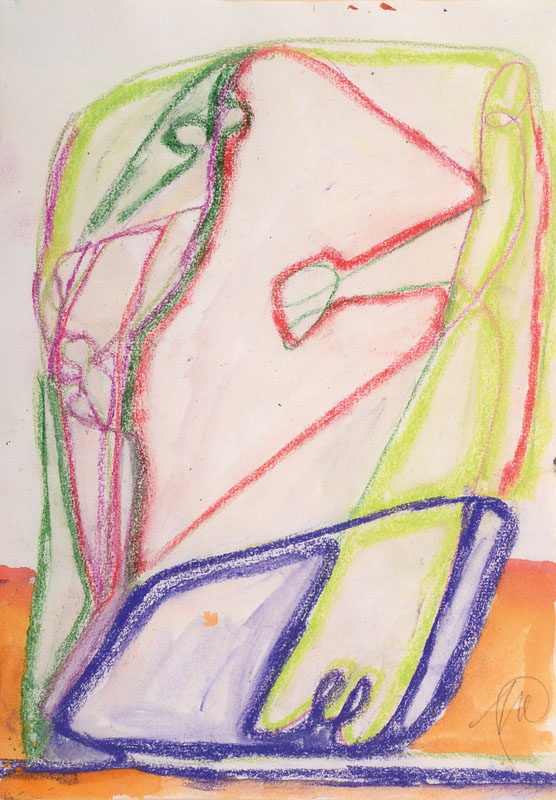 Markus Lüpertz, geb. 1941, Mischtechnik/ Aquarell auf Papier, rechts unten signiert, 2014, Provenienz: Atelier des Künstlers, ca. 30x21 cm, unter ...