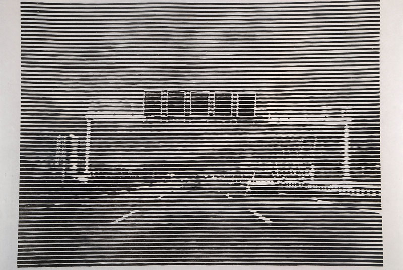 Christiane Baumgartner, geb. 1967, Holzschnitt auf Shiohara Japan, rechts unten handsigniert, aus 2004, Blattgr. ca. 63x50 cm