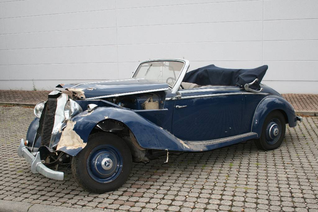 Detail c: Mercedes-Benz 170 S Cabrio, Fahrgestellnummer 13604209979, EZ 07.1950, 2. Hand, Laufleistung ca. 500 km nach Restaurierung, H- zulassungsfähig, 38 ...