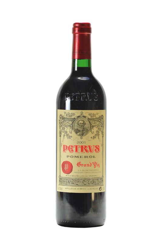1 Flasche 2001 Chateau Petrus, Pomerol, ca. 75 cl, ca. into neck, ca. 13,5 % Vol, unverkostet, hervorragender Erhaltungszustand,absolut ...