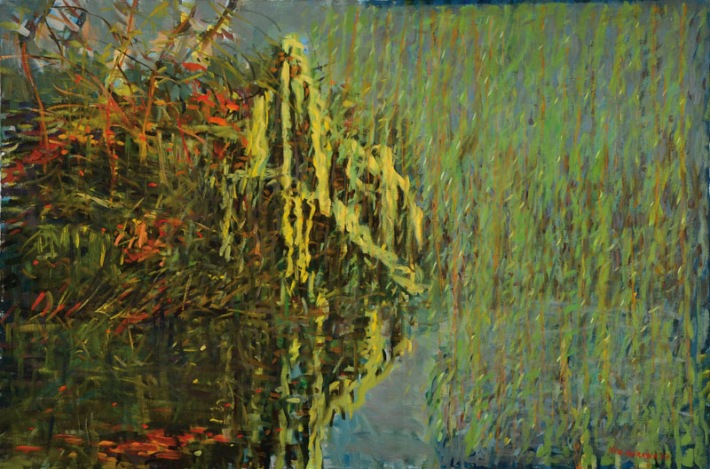 Piotr Murawa, zeitgenössischer polnischer Künstler aus Katowice, Nature II, rückseitig betitelt, Öl/Lwd, rechts unten signiert und datiert 87, ...