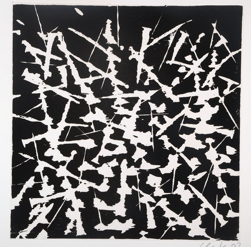 Detail a: Günther Uecker, geb. 1930, Signatur 27, Verlag Rommerskirchen, mit Radierung, diese signiert und datiert 97, ca. 30x28 cm, Buch in Plexiglasschuber, ...