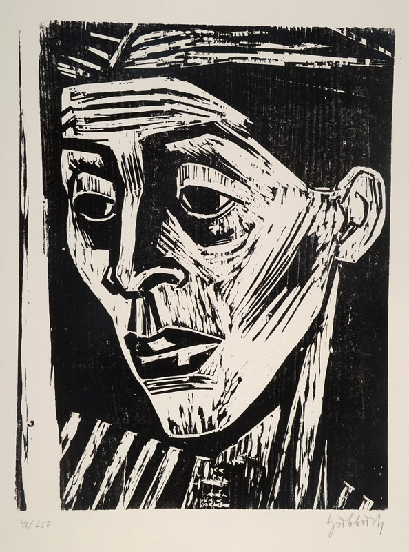 Karl Hubbuch, 1891-1979, Holzschnitt, Ellen, signiert und nummeriert 48/250, vgl. Michael Hasenclever - Karl Hubbuch Druckgraphik, Abb. 179, Motiv ...