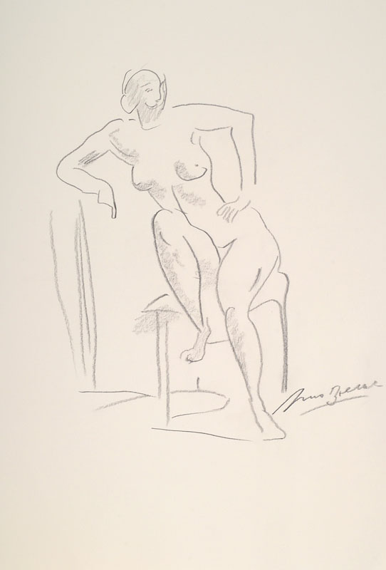 Arno Breker, 1900-1991, Bleistiftzeichnung, Aktdarstellung, rechts unten signiert, Blattgr. ca. 42x30 cm
