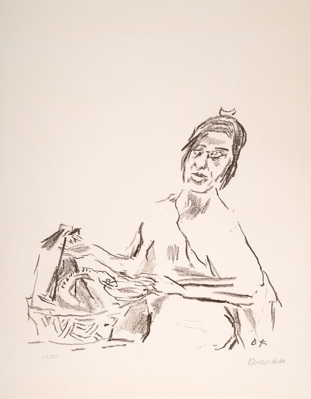 Oskar Kokoschka, 1886-1980, Lithographie, rechts unten signiert, nummeriert 67/80, Blattgr. ca. 51x45 cm, min. Klebereste rückseitig