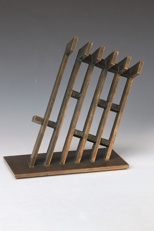 Wolf Spitzer, geb. 1940, Lichtbänder, Bronzeskulptur, signiert und datiert, betitelt, ca. 28x25x13 cm, Das Original- Denkmal - als Kunst im ...