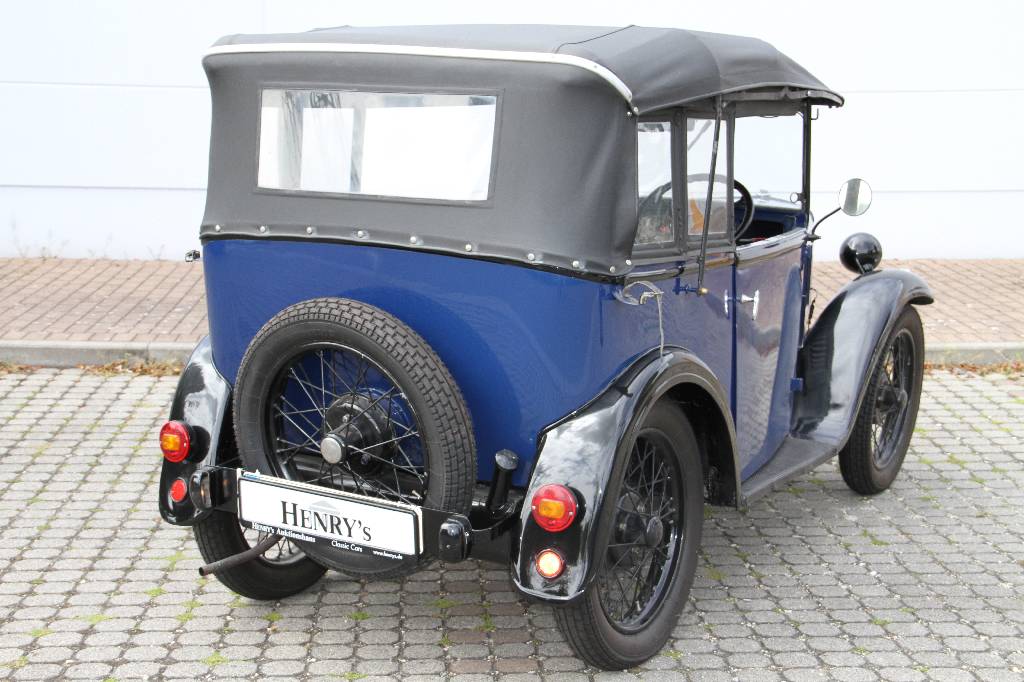 Detail a: Austin 7 Tourer Cabrio, Fahrgestellnummer B62674, EZ 30.07.1932, 2. Hand, Laufleistung k.a. H-Zulassung ja, 8 kW/ 11 PS, 4-Zylinder, 4-Gang ...