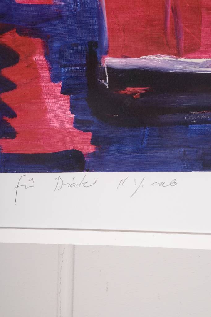 Detail b: Rainer Fetting, geb. 1949, N.Y. cab, Farblithographie, handsigniert und datiert 2001, mit Widmung, Motiv ca. 71x53 cm, Blattgr. ca. 86x65,5 cm, unter ...