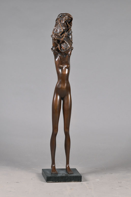 Bruno Bruni, geb. 1935 Gradara, La Divina, Bronzeskulptur, signiert und nummeriert 980/1000, Venturi Arte Stempel, H. ca. 108 cm