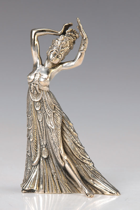 Ernst Fuchs, 1930-2015, Salome, Metallguss, silber, signiert und nummeriert 13, H. ca. 10 cm