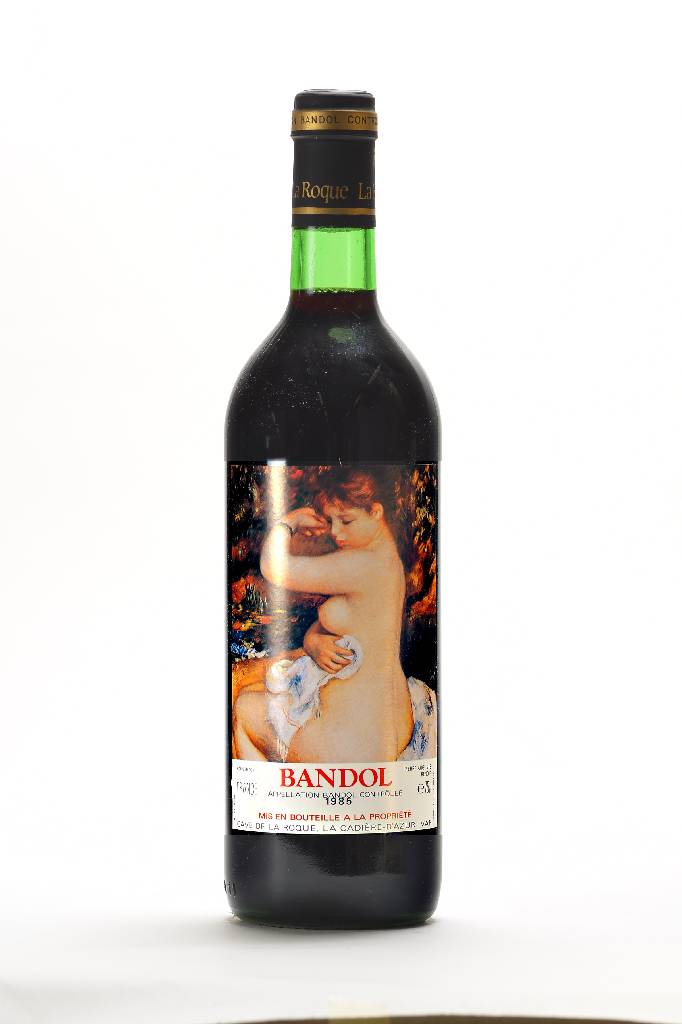 3 Demi-Flaschen, 1985 Bandol Moulin de la Roque, Edition Pierre-Auguste Renoir, La Cadiere-D'Azur, A.O.C, ca. 75 cl, je ca. top shoulder und ...