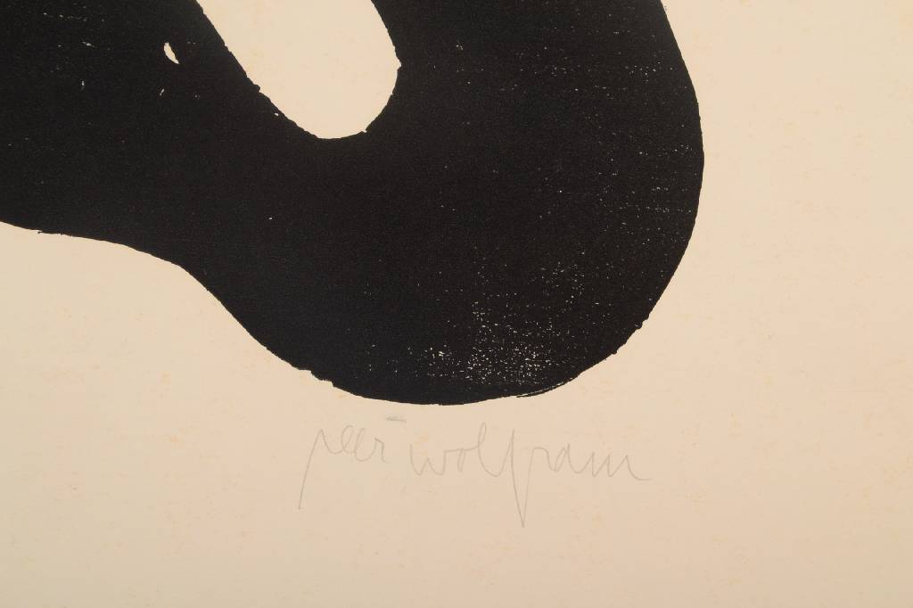 Detail c: Peer Wolfram, geb. 1940, Deutscher Künstler des Informel, hier: Konvolut aus sechs Grafiken, jeweils signiert und nummeriert, 5x Auflage 100, 1x ...