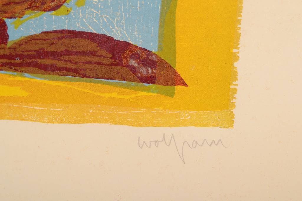 Detail d: Peer Wolfram, geb. 1940, Deutscher Künstler des Informel, hier: Konvolut aus sechs Grafiken, jeweils signiert und nummeriert, 5x Auflage 100, 1x ...