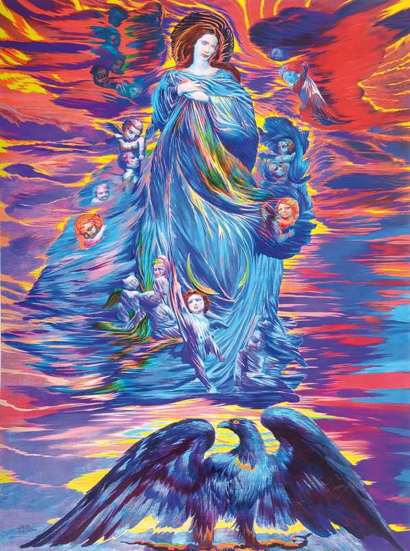 Detail b: Ernst Fuchs, geb. 1930 Wien, Konvolut aus drei Giclee auf Leinwand, je signiert und nummeriert, Auflage 300, Blattgr. ca. 61x76,5 cm bzw. 61x46,5 cm ...