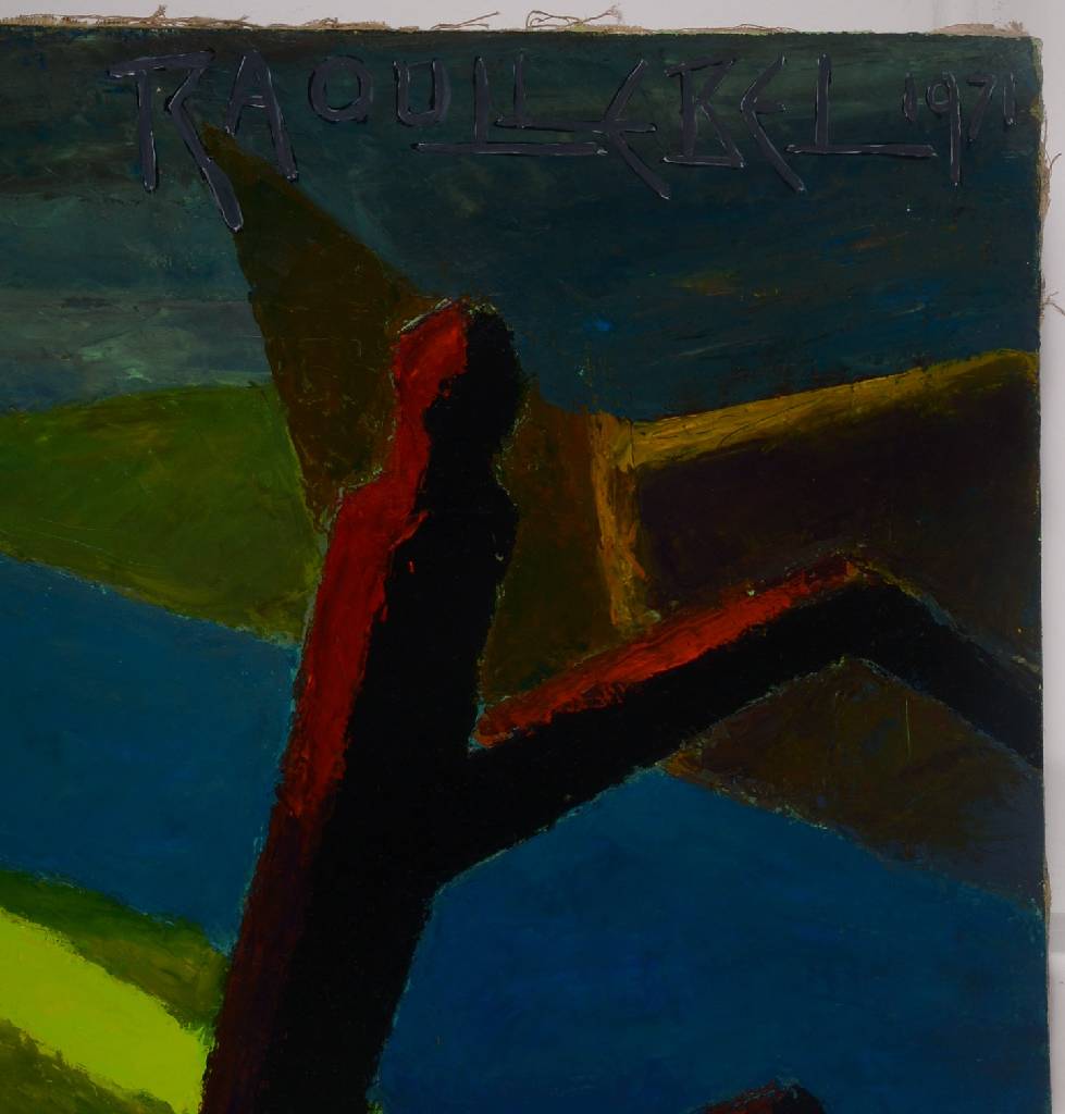 Detail a: Raoul Lebel, 1907-2006, Obstschale auf dem Tisch, Öl/Lwd, rechts oben signiert und datiert 1971, ca. 100x80cm