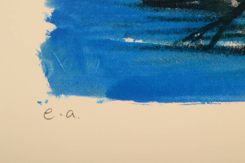 Detail b: Markus Lüpertz, geb. 1941, Wirtschaft und Hafen, 2003, Farbserigraphie, handsigniert und nummeriert e.a., Blattgr. ca. 53,5x75,5 cm