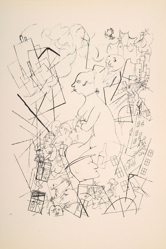 George Grosz, 1893-1959, Konvolut aus vier Grafiken aus der Originalausgabe Ecce Homo, Ausgabe C, Malik Verlag 1923, "51 Eva", "52 O ...