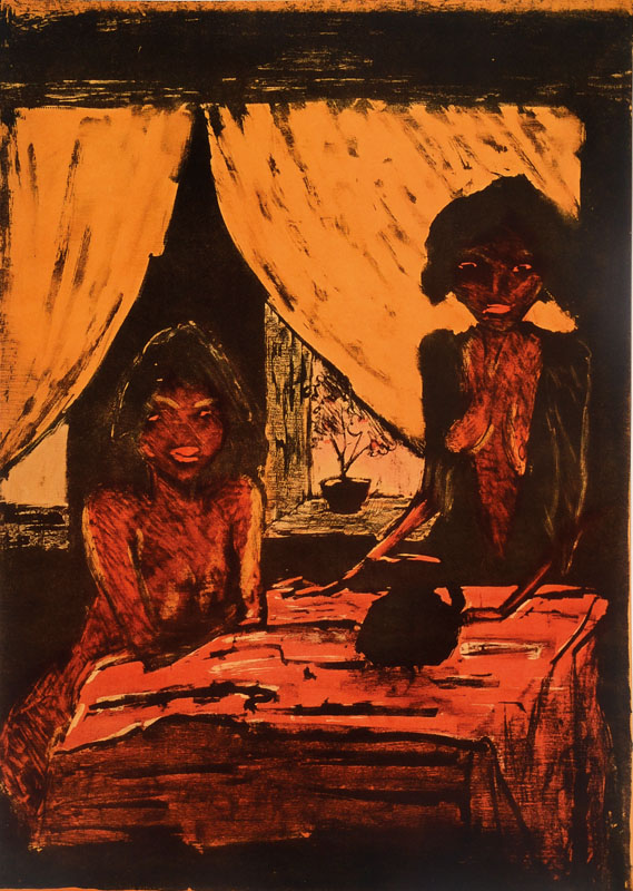 Otto Mueller, 1874-1930, Konvolut aus zwei Lithographien aus der Zigeunermappe, Verlag der Kunst, Dresden, unsigniert, Blattgr. je ca. 40x28,5 cm