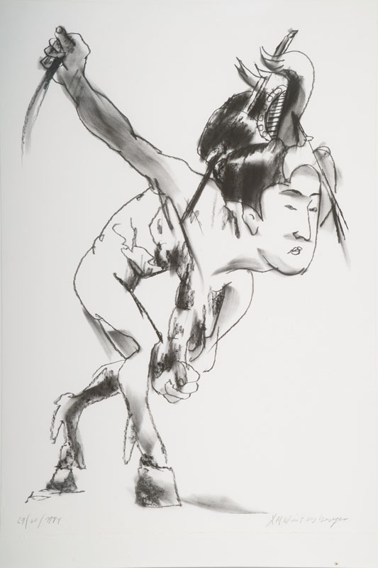 Lambert Maria Wintersberger, 1941-2010, Fabelwesen, Lithographie, handsigniert und datiert 1984, num. 29/60, Blattmaß ca. 89x65cm, unter Glas, Rahmen