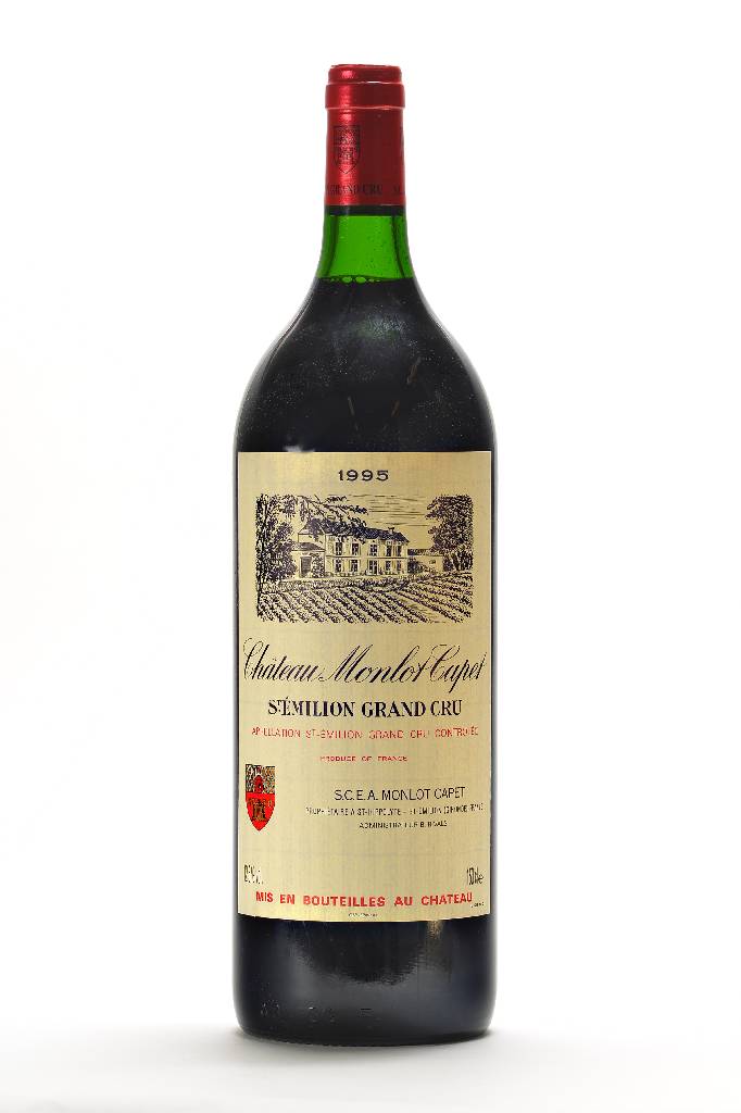1 Magnum-Flasche 1995 Chateau Monlot Capet, Saint Emilion, Grand Cru, ca. 150 cl, ca. 12,5% Vol., ca. into neck, unverkostet, sehr guter ...