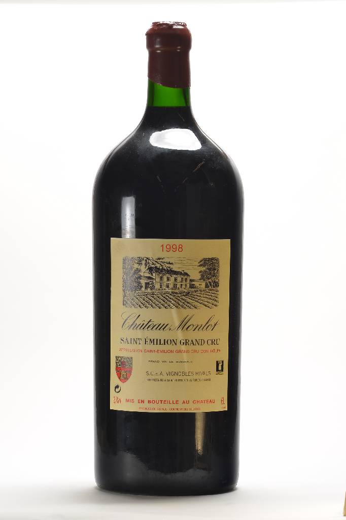 1 Imperial-Flasche 1998 Chateau Monlot, Saint Emilion, Grand Cru Classe, ca. 6 Liter, ca. 12,5 % Vol., ca. into neck, sehr guter Erhaltungszustand, ...