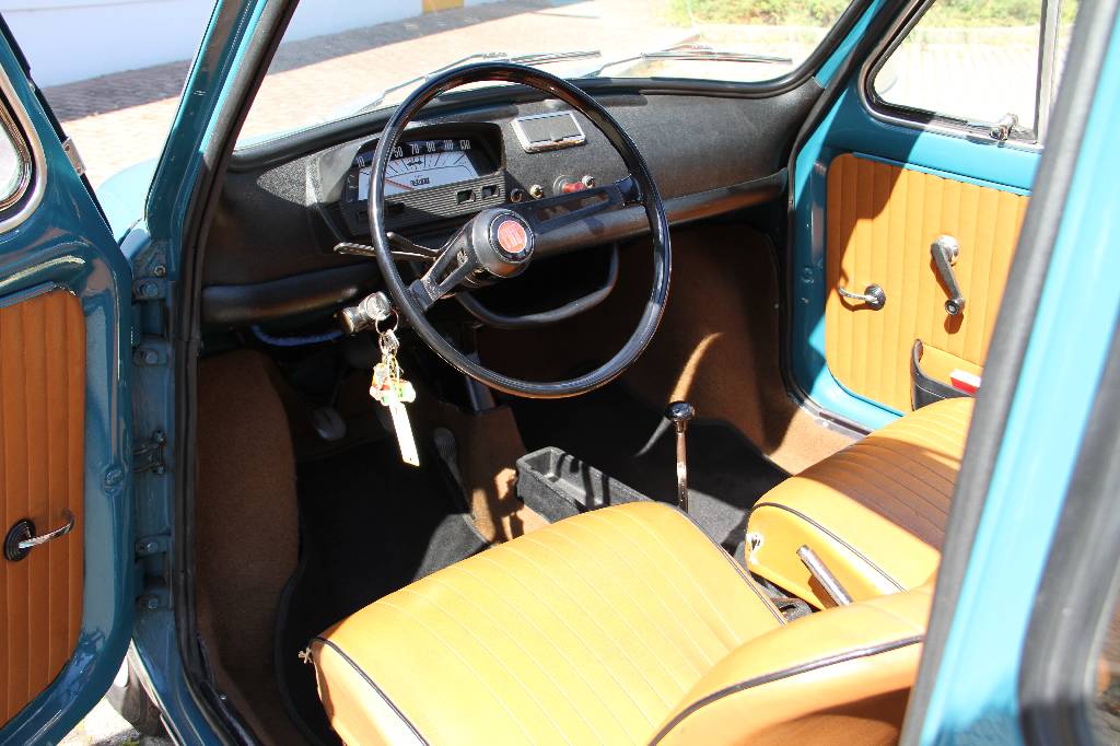 Detail e: Fiat 500 L Limousine, Fahrgestellnummer 110F6048765, EZ 01.06.1971, 3. Hand, Laufleistung 20.071 km abgelesen, H-Zulassung ja, 13 kW/ 18 PS, ...