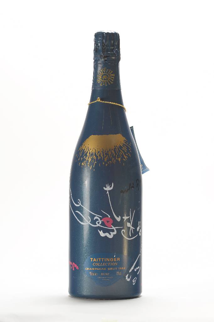 2 Flaschen 1982 Taittinger Collection, Brut, Reims, Künstleretikett: Andre Masson, ca. 75 cl, ca. 12 % Vol, unverkostet, selten im Angebot, ...