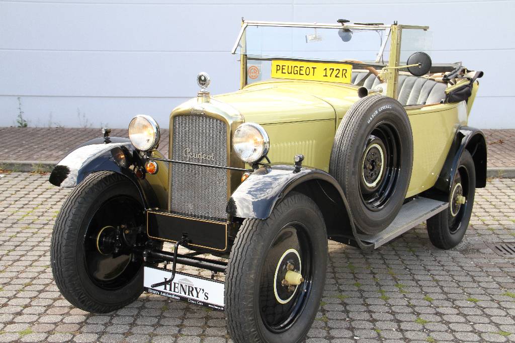 Peugeot 172 R Tourer Cabriolet, Fahrgestellnummer 10504J, EZ 1920, Fahrzeughalter unbekannt, Laufleistung ca. 57.698 km abgelesen, HU fällig, H- ...
