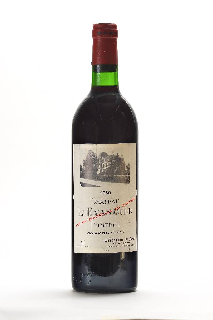 3 Flaschen 1980 Chateau L'Evangile, Pomerol,je ca. 75 cl., Füllstände: je ca. top shoulderund besser, unverkostet, selten im Angebot, ...