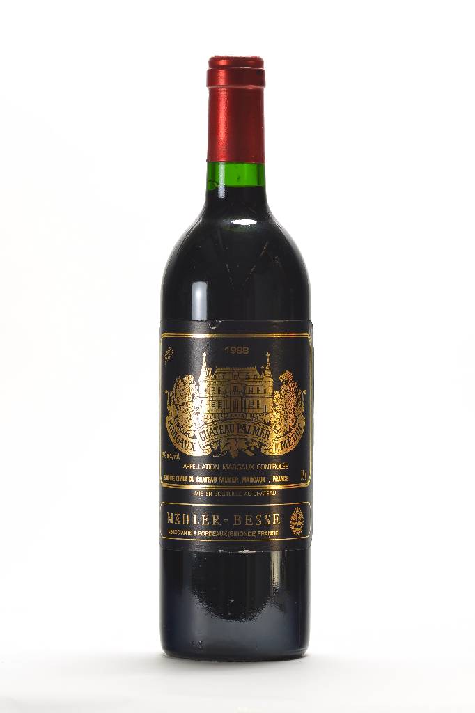 2 Flaschen 1988 Chateau Palmer, Margaux, Mähler-Besse, je ca. 75 cl., je ca. 12 % Vol.,unverkostet, selten im Angebot, Füllstände: ca. into neck, ...