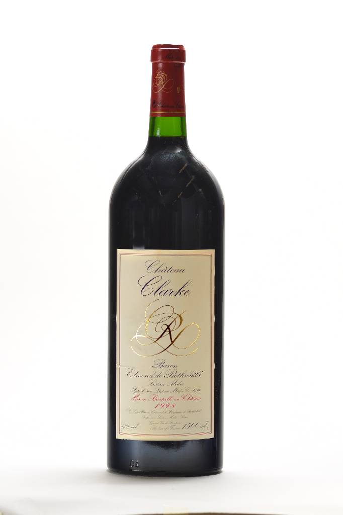 5 Magnumflaschen 1998 Chateau Clarke, Baron Edmond de Rothschild, Listrac-Medoc, 13 % Vol., je ca. 150 cl, Füllstände: ca. into neck, unverkostet, ...