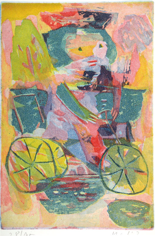 Yoshi Takahashi, 1943-1998, Konvolut aus zwei Radierungen, "Zwei spielende Vögel", signiert und nummeriert 36/95, Platte ca. 39,7x49,7 cm, ...
