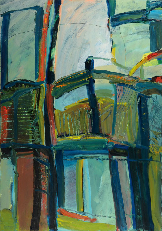 Andreas Bliemel, 1950-2015, Abstrakt, Öl/Lwd, rechts unten signiert und datiert 91, rückseitig signiert, ca. 100x70 cm