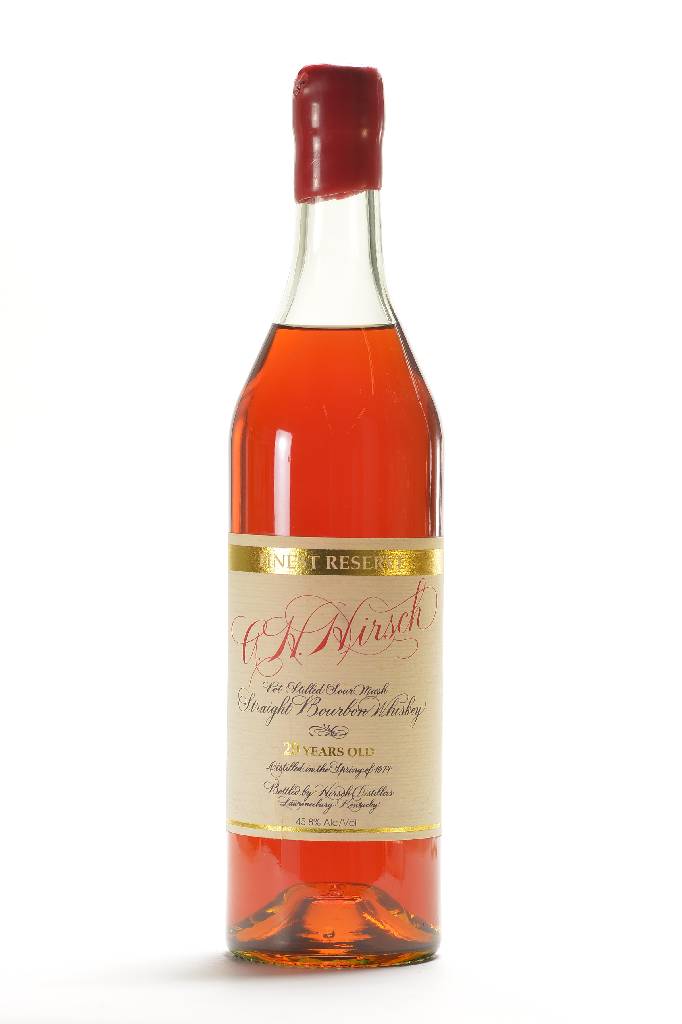 1 Flasche 20 Years Old Finest Reserve A. H. Hirsch, Straight Bourbon Whiskey, 45,8 % Vol., im Frühling 1974 destilliert, absolute Rarität im ...