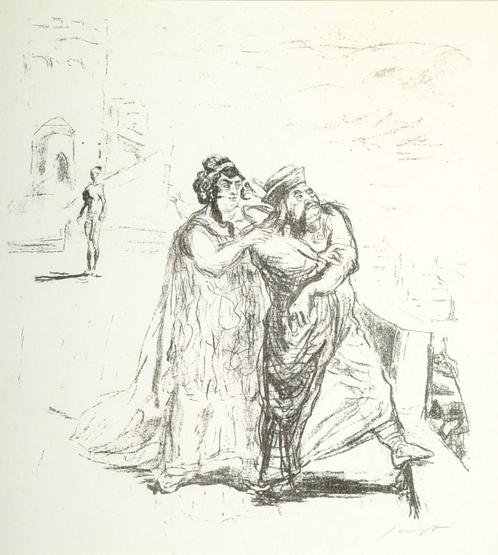 Max Slevogt, 1868-1932, Konvolut aus fünf Lithographien, aus verschiedenen Serien, jeweils handsigniert, PP, ca. 10x14,5 cm / 19x13,5 cm / 22x17 cm ...