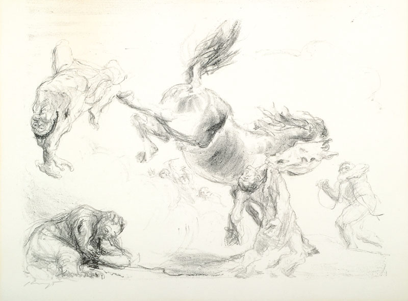 Detail a: Max Slevogt, 1868-1932, Konvolut aus fünf Lithographien, aus verschiedenen Serien, jeweils handsigniert, PP, ca. 10x14,5 cm / 19x13,5 cm / 22x17 cm ...