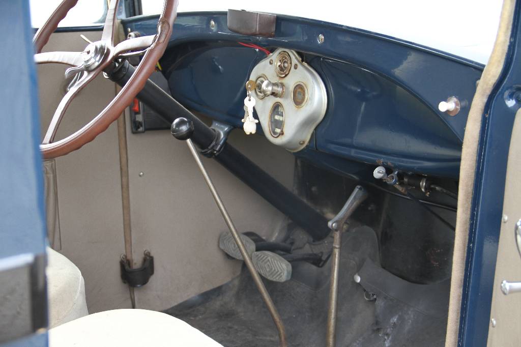 Detail e: Ford A, Fahrgestellnummer: 580995, EZ 01.1929, Laufleistung ca. 11.612 miles abgelesen, H-zulassungsfähig, 29 kW/ 39 PS, 4-Zylinder, 3-Gang ...